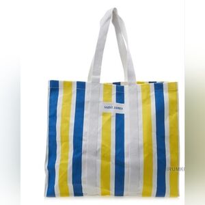 Saint James Grand Sac Cabas Acidulé Mer Striped Canvas Tote Bag